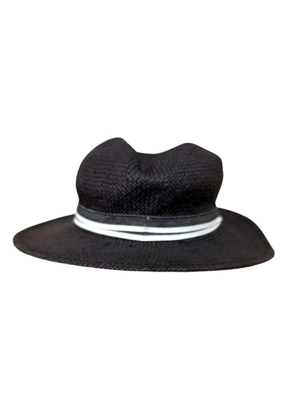 New Something Navy Panama Straw Boater Hat